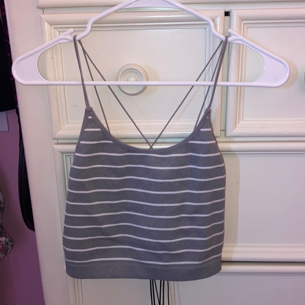 No boundaries striped tank